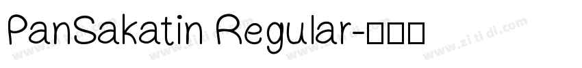 PanSakatin Regular字体转换